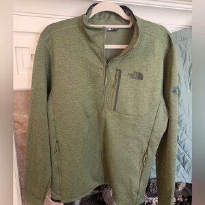 The North Face full zip jacket, green, size large